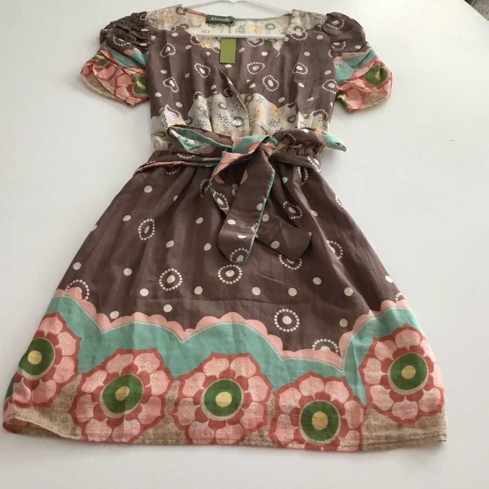 NWT WOMENS/JR. LOVELY SILK BLEND DRESS - Picture 4 of 10